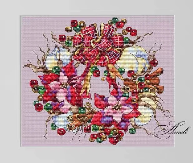Top Selling Christmas wreath 27-31 Embroidery Cross Stitch Kits Craft DIY Needlework Cotton Canvas High-quality 
Top Selling Christmas wreath 27-31 Embroidery Cross Stitch Kits Craft DIY Needlework Cotton Canvas High-quality