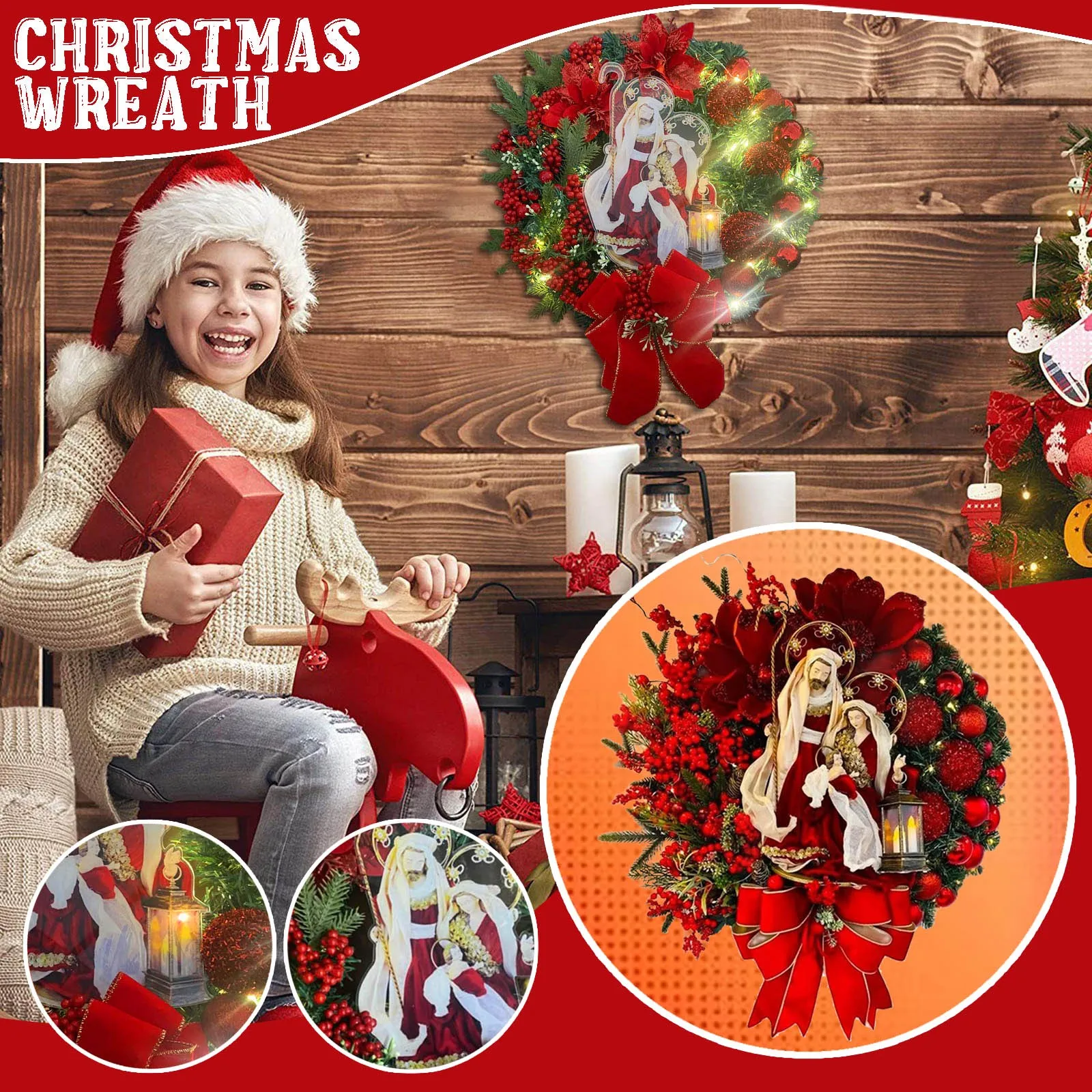 Lights Christmas Wreaths Wreath Artificial Wreath Wreath Door For Front Xmas Led With Crystal Ornament Set Create Ornament
Lights Christmas Wreaths Wreath Artificial Wreath Wreath Door For Front Xmas Led With Crystal Ornament Set Create Ornament