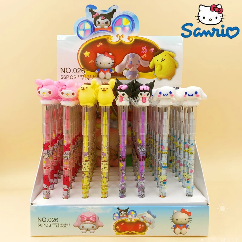 56 шт. Sanrio механический карандаш Hello Kitty Cinnamoroll, силиконовые наконечники для студентов, школьные принадлежности, канцелярские принадлежности оптом
56 шт. Sanrio механический карандаш Hello Kitty Cinnamoroll, силиконовые наконечники для студентов, школьные принадлежности, канцелярские принадлежности оптом