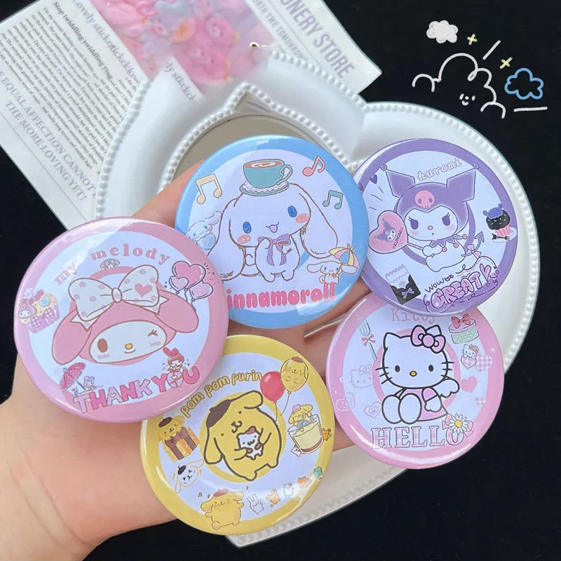 Kawaii Sanrioed Accessories Hello KT Kuromi MyMelody Cinnamoroll Anime Badge Exquisite Brooch Backpack Ornament Gifts for Girls
Kawaii Sanrioed Accessories Hello KT Kuromi MyMelody Cinnamoroll Anime Badge Exquisite Brooch Backpack Ornament Gifts for Girls