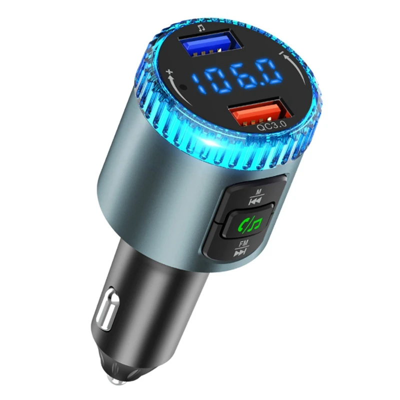 BC77A Car Mp3 Player Bluetooth Receiver FM Transmitter Handsfree With 7 Colorful Lights QC3.0 USB Fast Charger
BC77A Car Mp3 Player Bluetooth Receiver FM Transmitter Handsfree With 7 Colorful Lights QC3.0 USB Fast Charger