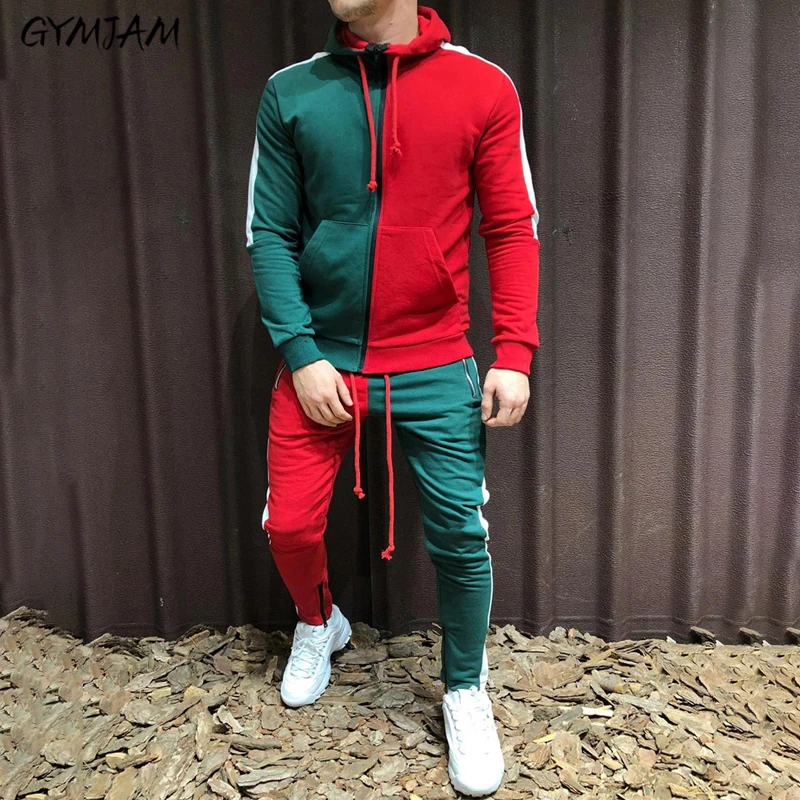 Spring and Autumn New Hip Hop Men's Suits Two-Color Splicing Fashion Men's Streetwear Trend Cotton Zip Hoodie Tops Men's Trouser
Spring and Autumn New Hip Hop Men's Suits Two-Color Splicing Fashion Men's Streetwear Trend Cotton Zip Hoodie Tops Men's Trouser