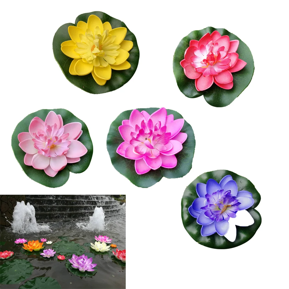 

5 Pcs Artificial Flower Pool Toys Toddlers 1-3 Toddler Toys Artificial Frog Decor Decorate 10 Gallon Fish Tank