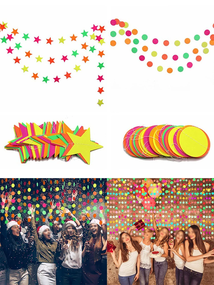 1set Glow In The Dark Party Happy Birthday Paper Garland Banner Neon Birthday Fluorescent Blacklight UV
1set Glow In The Dark Party Happy Birthday Paper Garland Banner Neon Birthday Fluorescent Blacklight UV