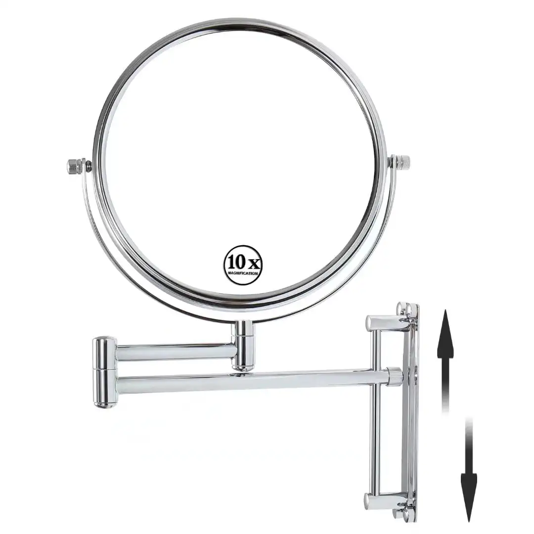 10x Magnifying Wall Mounted Makeup Mirror,Chrome Finish Makeup Mirror Double-Sided Mirrors
10x Magnifying Wall Mounted Makeup Mirror,Chrome Finish Makeup Mirror Double-Sided Mirrors