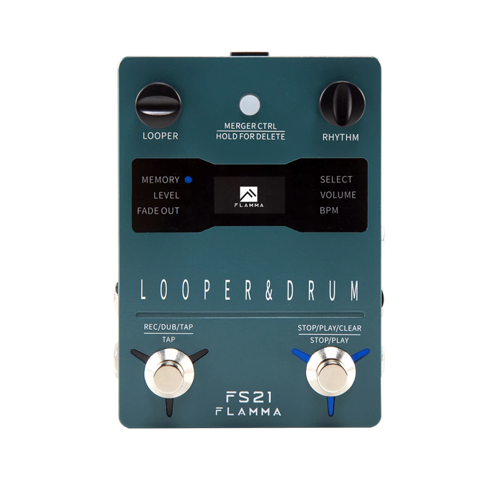 FLAMMA FS21 Guitar Effcts Pedal with LED Screen Support Software Editing Drum Machine Looper 160 Minutes Looper 100 Drum Grooves 
FLAMMA FS21 Guitar Effcts Pedal with LED Screen Support Software Editing Drum Machine Looper 160 Minutes Looper 100 Drum Grooves