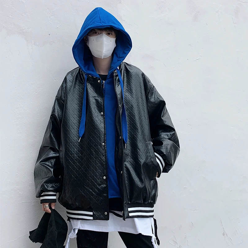 Spring And Autumn Vacation Two PU Leather Double Coat With Hooded Trendy Jacket Male Neutral BF Wind Chic Parka Couple Style
Spring And Autumn Vacation Two PU Leather Double Coat With Hooded Trendy Jacket Male Neutral BF Wind Chic Parka Couple Style