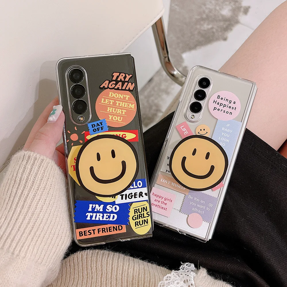 For Samsung Fold 3 Case Phone Back Cover PC Hard Shell For Samsung Fold 3 Foldable Smiley Label Painted Protective Phone Case
For Samsung Fold 3 Case Phone Back Cover PC Hard Shell For Samsung Fold 3 Foldable Smiley Label Painted Protective Phone Case