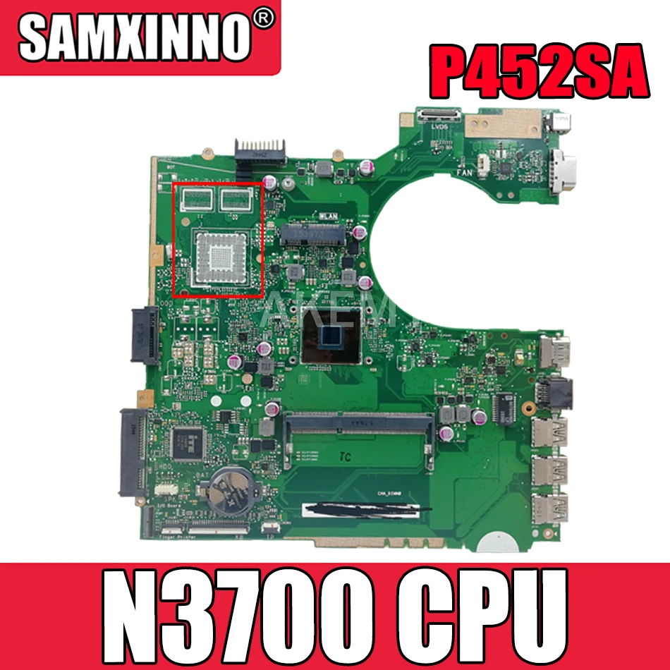 Материнская плата Akemy для Asus P452SA P452SJ P452S RPO452S, материнская плата Laotop с 90NX0080-R00030 N3700
Материнская плата Akemy для Asus P452SA P452SJ P452S RPO452S, материнская плата Laotop с 90NX0080-R00030 N3700