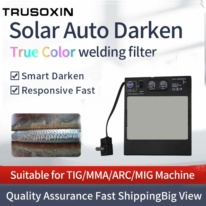 Big View Eara 4 Arc Sensor DIN5-DIN13 Solar Auto Darkening True Color Welding Mask/Helmet/Welder Cap Filter/Lens
Big View Eara 4 Arc Sensor DIN5-DIN13 Solar Auto Darkening True Color Welding Mask/Helmet/Welder Cap Filter/Lens