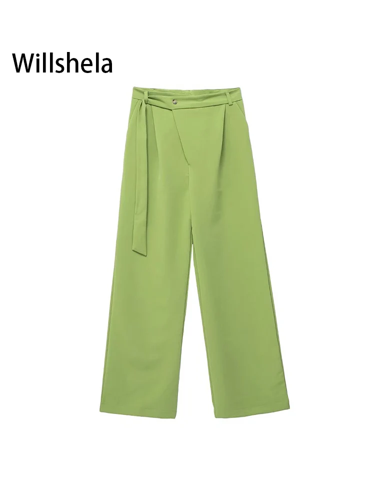 Willshela Women Fashion With Pockets Solid Front Button Trousers Vintage Full Length High Waist Female Chic Lady Pants
Willshela Women Fashion With Pockets Solid Front Button Trousers Vintage Full Length High Waist Female Chic Lady Pants