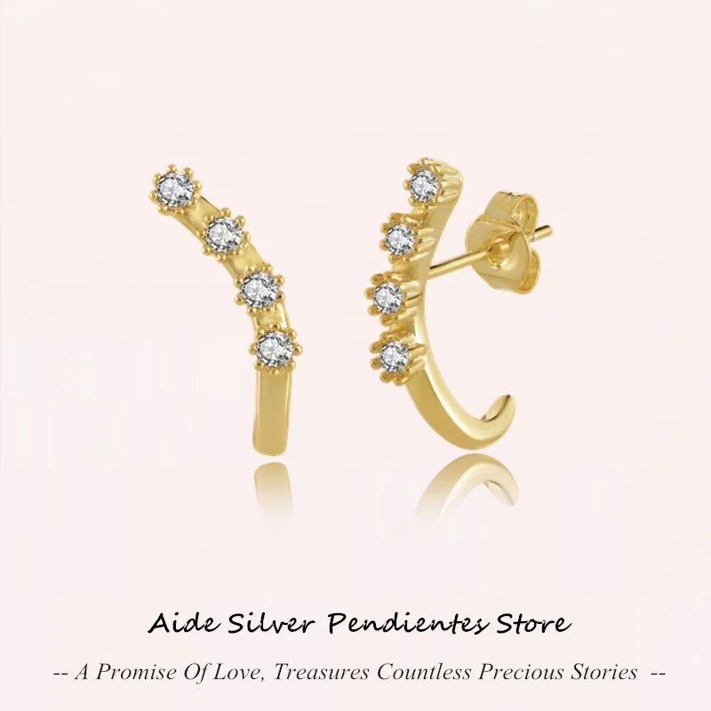 AIDE Single Row Piercing With White Crystal Stud Earring 925 Sterling Silver Small Earrings For Women Mini Jewelry pendientes
AIDE Single Row Piercing With White Crystal Stud Earring 925 Sterling Silver Small Earrings For Women Mini Jewelry pendientes