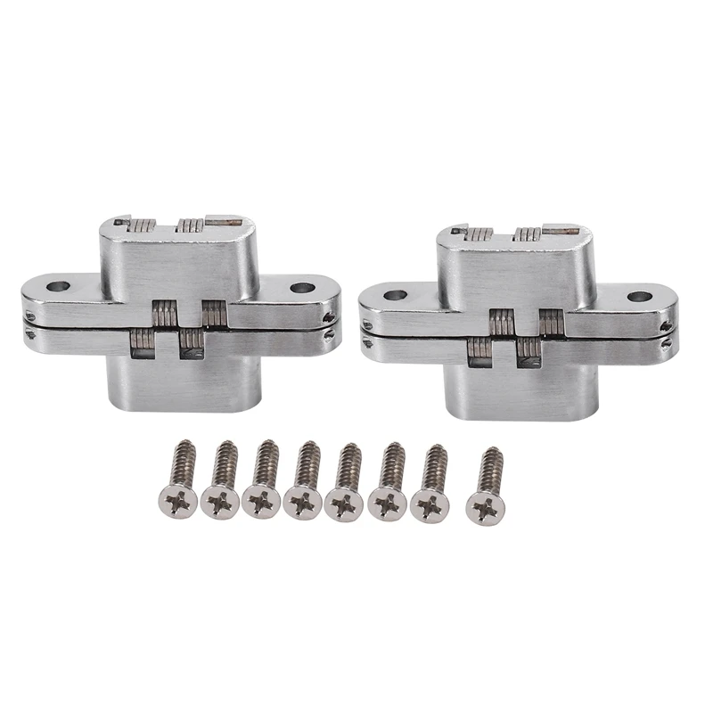 ABHG 2 Pcs Concealed Door Hinge Zinc Alloy Concealed Cross Hinges 180 Degree Invisible Swing Hinge For Wooden Box Front Door
ABHG 2 Pcs Concealed Door Hinge Zinc Alloy Concealed Cross Hinges 180 Degree Invisible Swing Hinge For Wooden Box Front Door