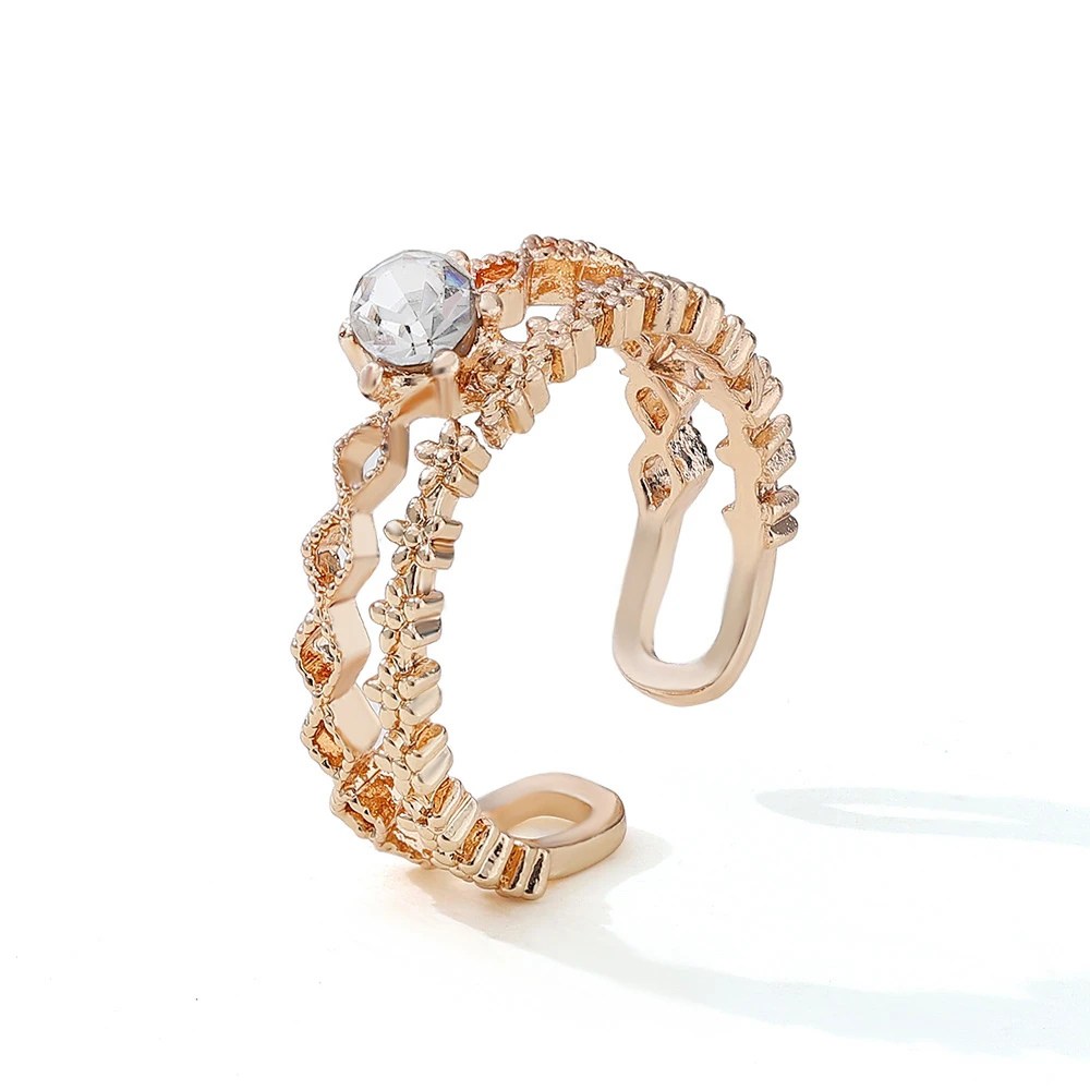 Fashion Lace Double Layer Inlay Zircon Ring Gold /Silver Plated Adjustable Ring Jewelry For Women Gift Rhombus Flower
Fashion Lace Double Layer Inlay Zircon Ring Gold /Silver Plated Adjustable Ring Jewelry For Women Gift Rhombus Flower
