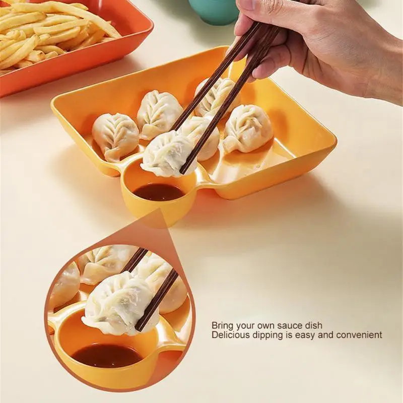Large Square Dumpling Plate With Vinegar Creative Divided PP Tray Snack Platter Dipping Sauce Platter Household Friut Plates
Large Square Dumpling Plate With Vinegar Creative Divided PP Tray Snack Platter Dipping Sauce Platter Household Friut Plates