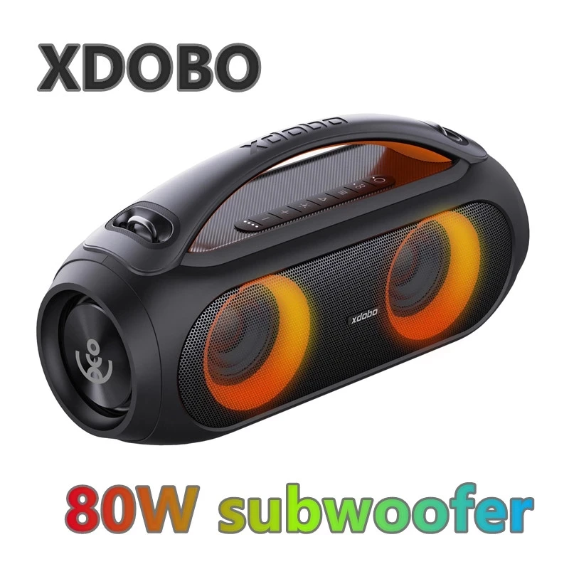 XDOBO 80W Ultra High Power Outdoor Waterproof Portable Subwoofer Wireless Bluetooth Speaker with Colorful Lights Stereo Boombox
XDOBO 80W Ultra High Power Outdoor Waterproof Portable Subwoofer Wireless Bluetooth Speaker with Colorful Lights Stereo Boombox