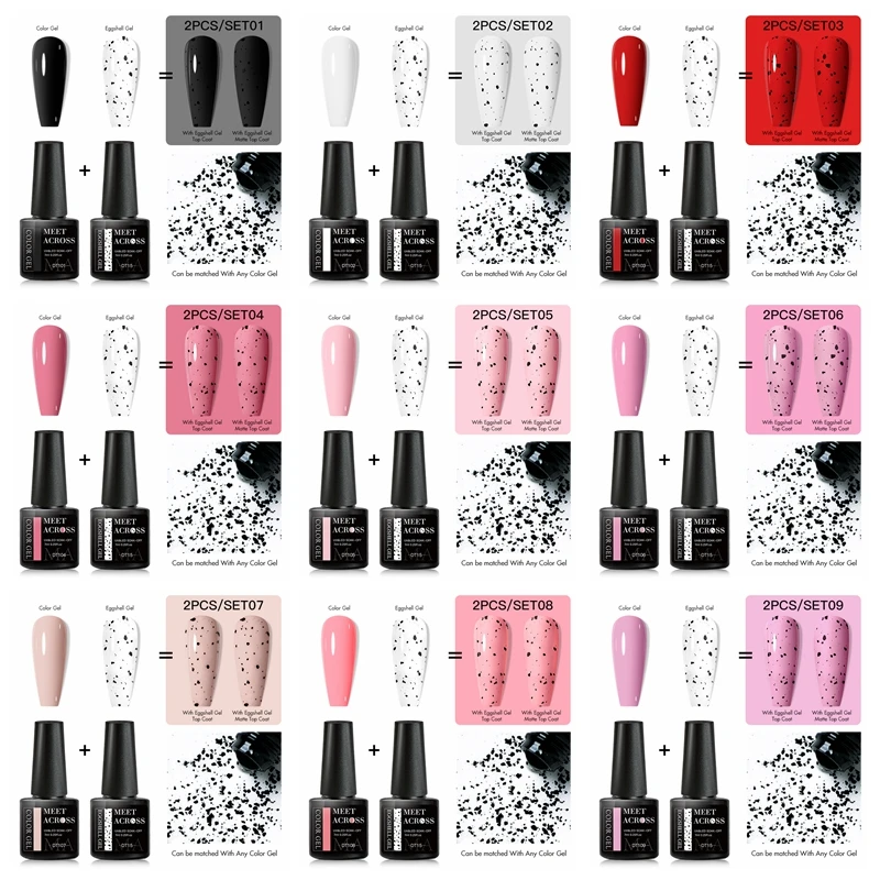 2PCS MEET ACROSS 7ml Gel Nail Polish Semi Permanent Solid Eggshell Gel Polish Varnish Soak Off UV Gel Nail Art Manicure Top Coat
2PCS MEET ACROSS 7ml Gel Nail Polish Semi Permanent Solid Eggshell Gel Polish Varnish Soak Off UV Gel Nail Art Manicure Top Coat