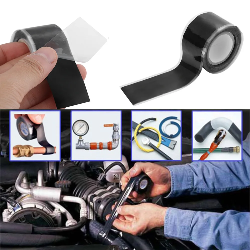 1.5m/3m Black Powerful Magical Self-Adhesive Silicone Repair Tape Fiber Waterproof High Adhesion Pipe Seal Repair Sealing Tape
1.5m/3m Black Powerful Magical Self-Adhesive Silicone Repair Tape Fiber Waterproof High Adhesion Pipe Seal Repair Sealing Tape