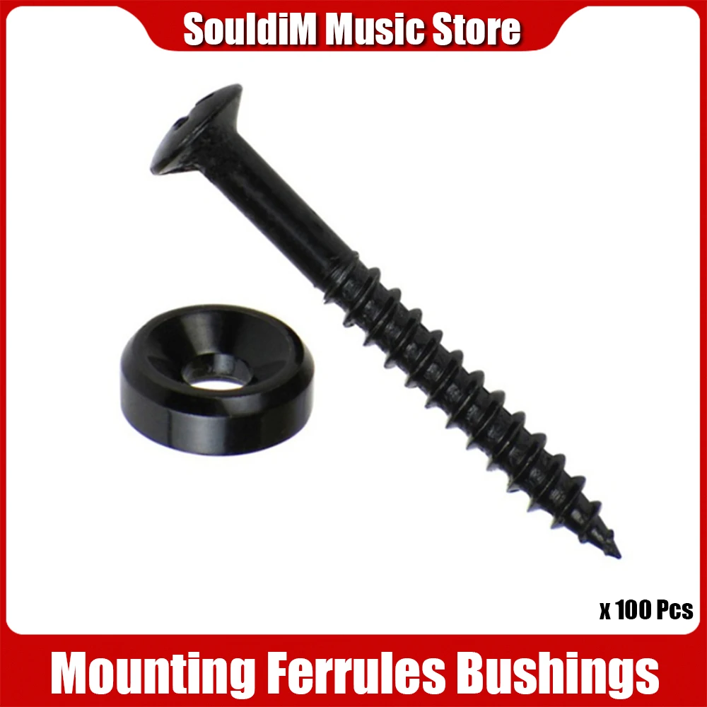 100pcs Guitar Neck Joint Plate Screw Bushings Ferrules for Neck Mounting With Screws Black-Chrome-Gold
100pcs Guitar Neck Joint Plate Screw Bushings Ferrules for Neck Mounting With Screws Black-Chrome-Gold
