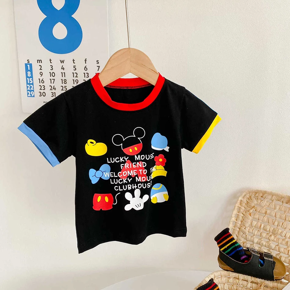 Disney Cartoon Mickey Print T-shirt Summer Children Clothes Cute Casual Baby Blouse Kids Short-sleeved Tee 2-8T
Disney Cartoon Mickey Print T-shirt Summer Children Clothes Cute Casual Baby Blouse Kids Short-sleeved Tee 2-8T