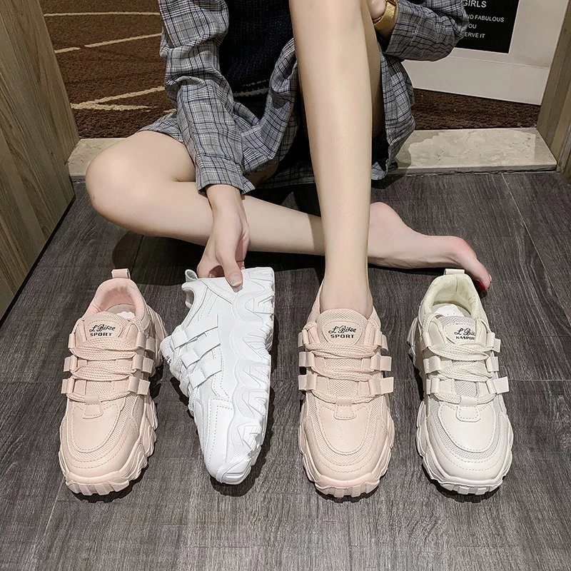 Women's Chunky Sneakers Solid Color Casual Running Shoe Vulcanize Shoes Women Flat Platform Sneakers tenis feminino Sport Shoes 
Women's Chunky Sneakers Solid Color Casual Running Shoe Vulcanize Shoes Women Flat Platform Sneakers tenis feminino Sport Shoes