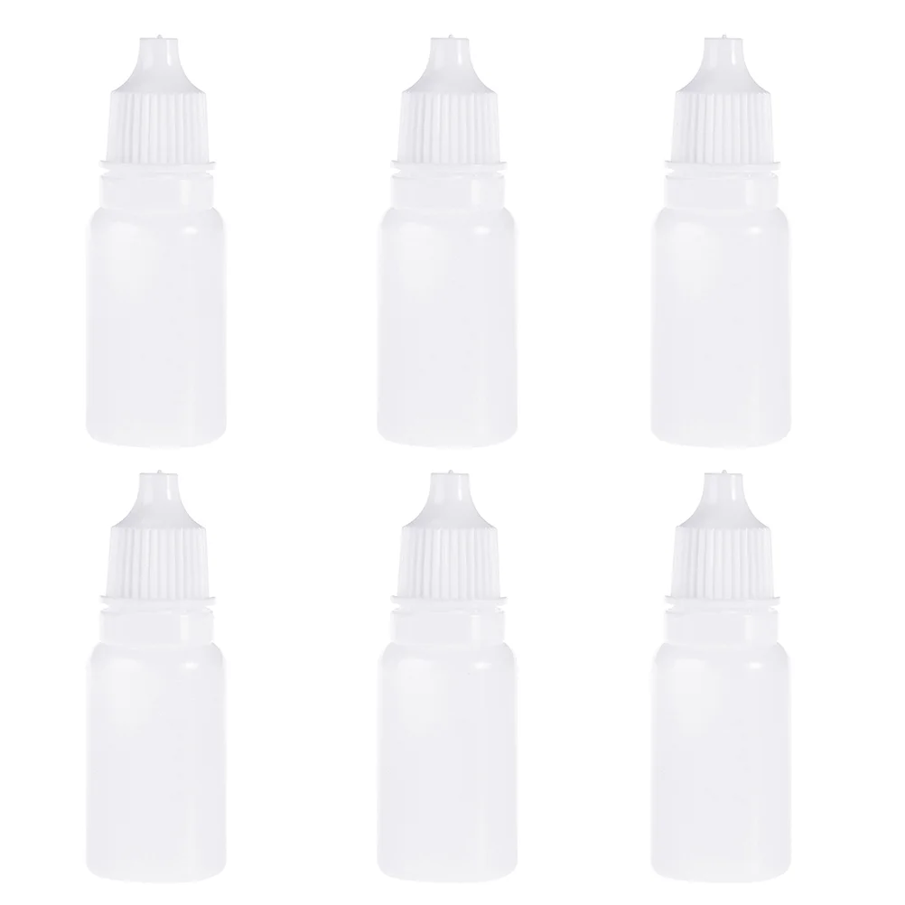 

5Pcs 10ml Squeezable Dropper Bottles Empty Eye Drop Bottles Eye Dripper for Eyewash ( White ) Glass