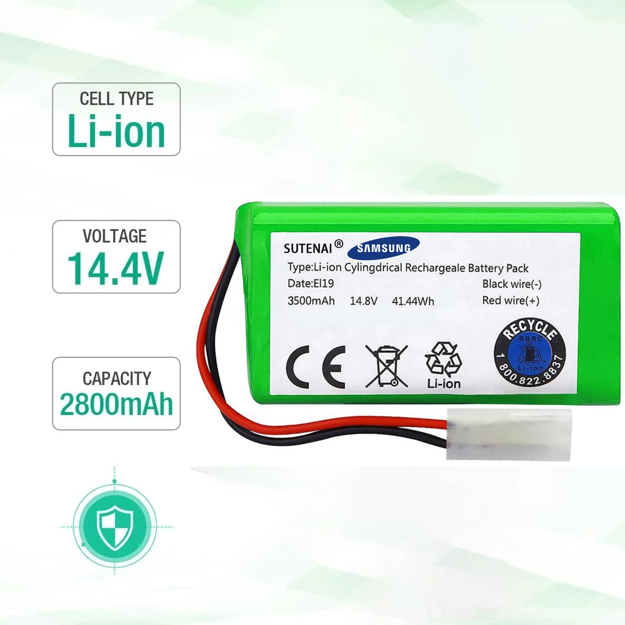 NEW 14.8V 6800mAh Li-ion Battery for Xiaomi G1 MI Robot Vacuum-Mop Essential MJSTG1 Robot Vacuum Cleaner 18650 Battery Pack
NEW 14.8V 6800mAh Li-ion Battery for Xiaomi G1 MI Robot Vacuum-Mop Essential MJSTG1 Robot Vacuum Cleaner 18650 Battery Pack