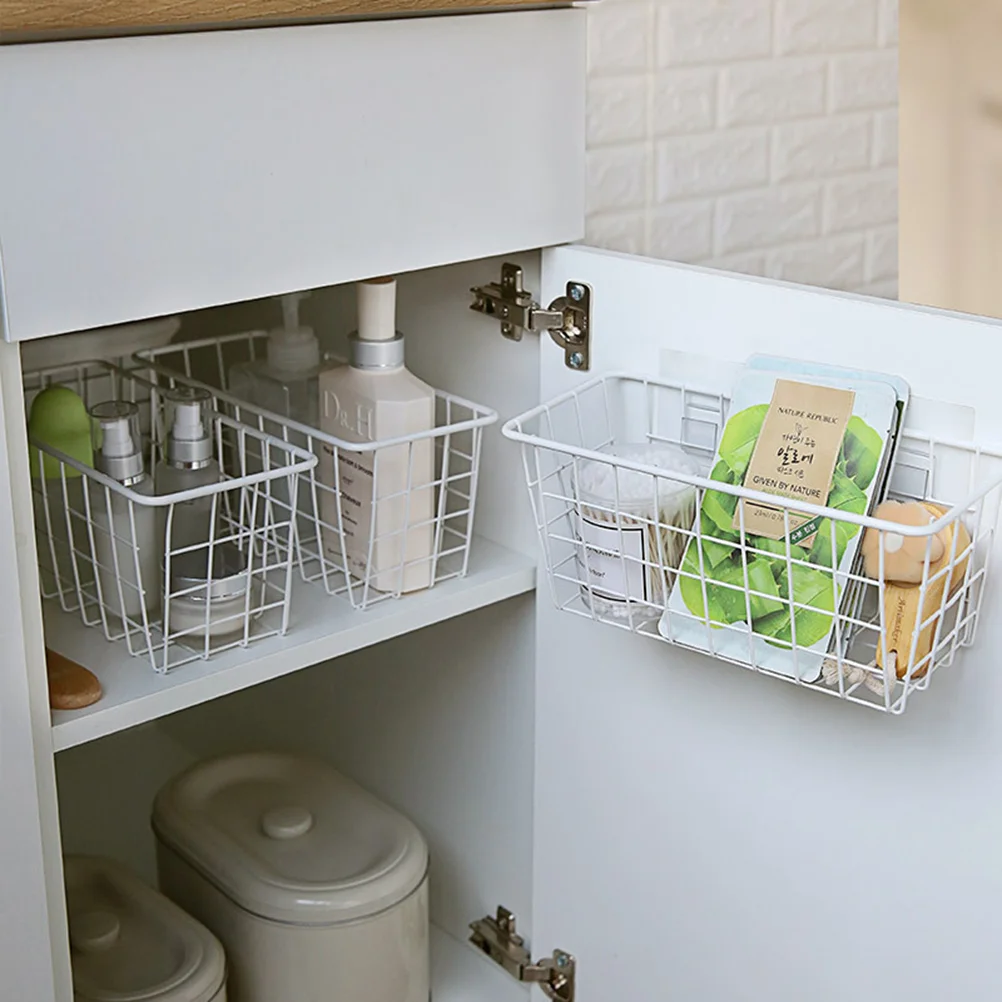 Creative Wall Mounted Storage Basket with Sticky Hooks Iron Household Hanging Wall Storage Organizer for Kitchen Bathroom
Creative Wall Mounted Storage Basket with Sticky Hooks Iron Household Hanging Wall Storage Organizer for Kitchen Bathroom
