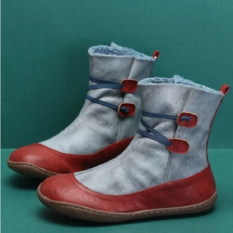 Snow Boots Women's Leather Ankle 2022 New Shoes Woman Autumn Winter Booties Felt Sneakers Gothic Style Quilted Low Flat Footwear
Snow Boots Women's Leather Ankle 2022 New Shoes Woman Autumn Winter Booties Felt Sneakers Gothic Style Quilted Low Flat Footwear