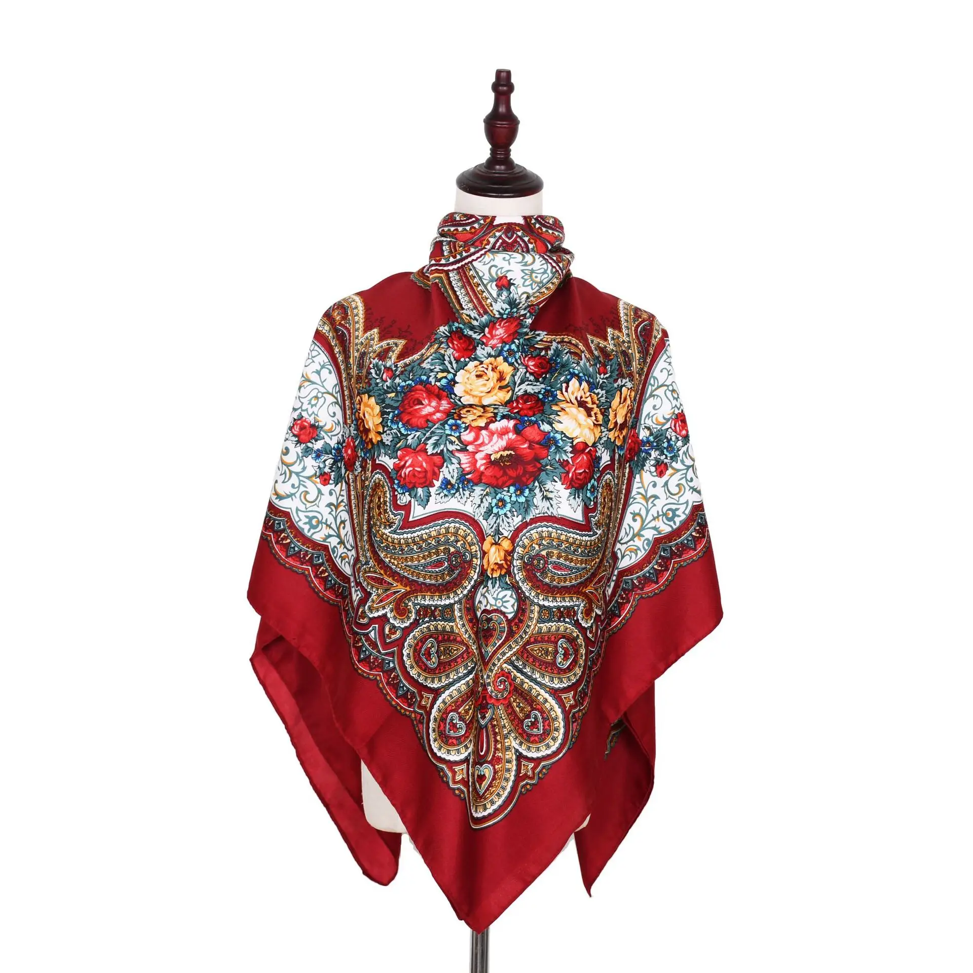 Retro Floral Printed Russian Shawl Big Square Bandana Muslim Headscarf Babushka Women's Head Wraps
Retro Floral Printed Russian Shawl Big Square Bandana Muslim Headscarf Babushka Women's Head Wraps