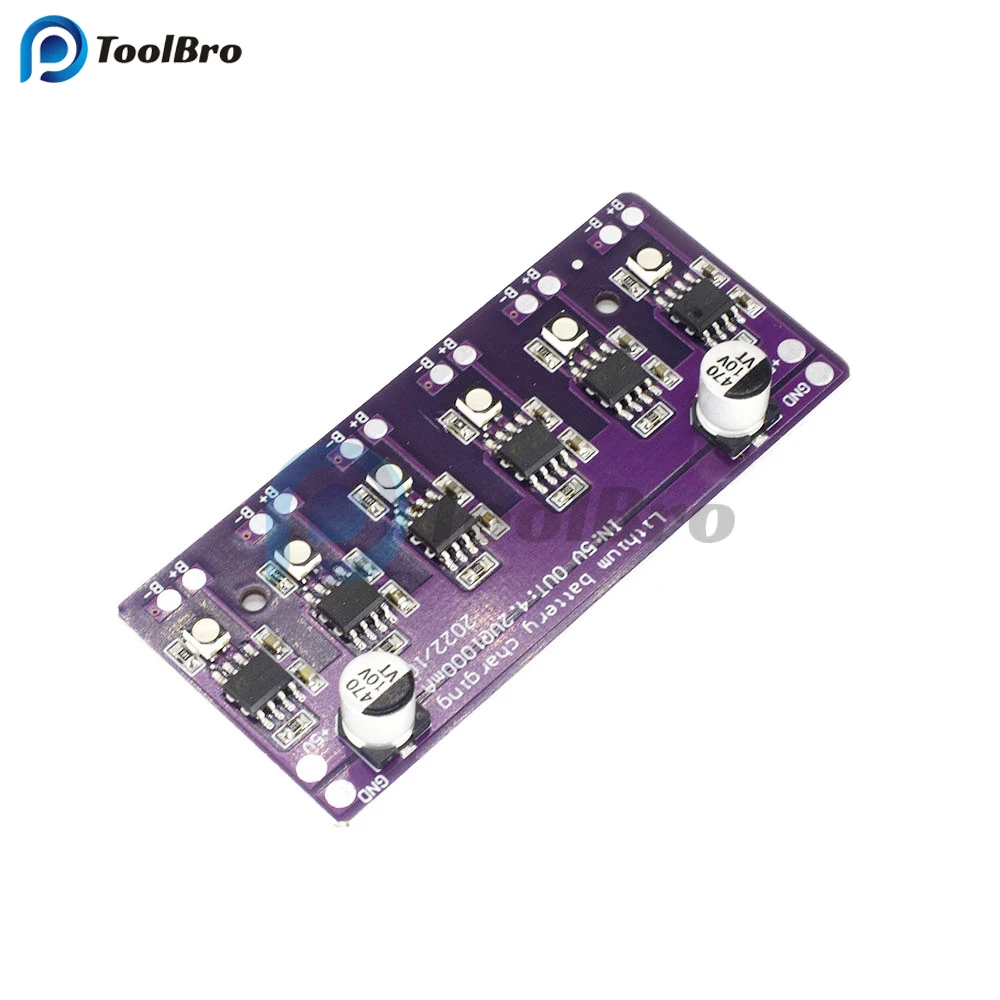 TP4056 Lithium Battery Charging Module DC 5V-6V to 4.2V 1A Battery Cell Pack Charger Power Supply Board with LED Indicator
TP4056 Lithium Battery Charging Module DC 5V-6V to 4.2V 1A Battery Cell Pack Charger Power Supply Board with LED Indicator