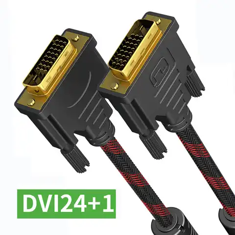 Высокоскоростной кабель DVI с позолоченным штекером, разъем DVI-DVI 24 + 1, кабель 1080p для подключения к компьютеру LCD DVD HDTV XBOX