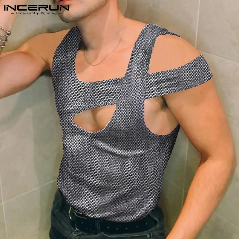Fashion Men Irregular Tank Tops Hollow Out Sexy Sleeveless Shiny Vests Men 2022 Streetwear Fitness Party Nightclub Tops INCERUN
Fashion Men Irregular Tank Tops Hollow Out Sexy Sleeveless Shiny Vests Men 2022 Streetwear Fitness Party Nightclub Tops INCERUN