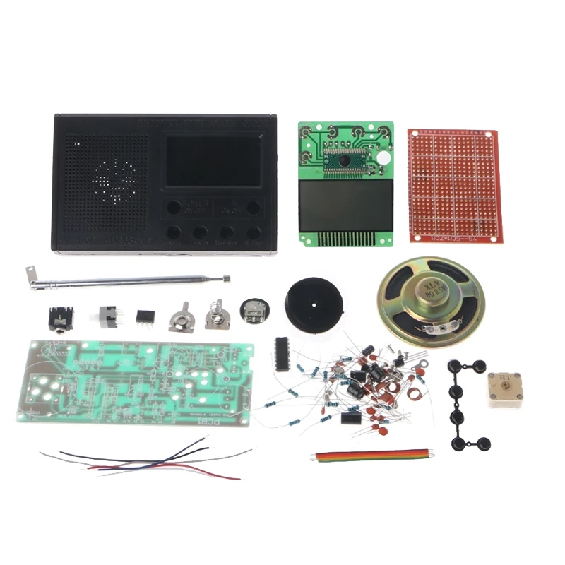 DIY LCD FM Radio Kit Electronic Educational Learning Suite Frequency Range 72-108.6MHz(Black)
DIY LCD FM Radio Kit Electronic Educational Learning Suite Frequency Range 72-108.6MHz(Black)