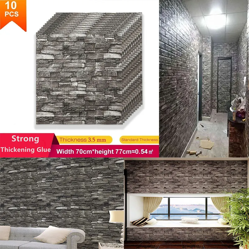 10 Pcs 3D Wall Panel Self Adhesive Wallpaper Home Luxury Decor Living Room Bedroom Retro Brick Marble Super Sticky Wall Stickers
10 Pcs 3D Wall Panel Self Adhesive Wallpaper Home Luxury Decor Living Room Bedroom Retro Brick Marble Super Sticky Wall Stickers