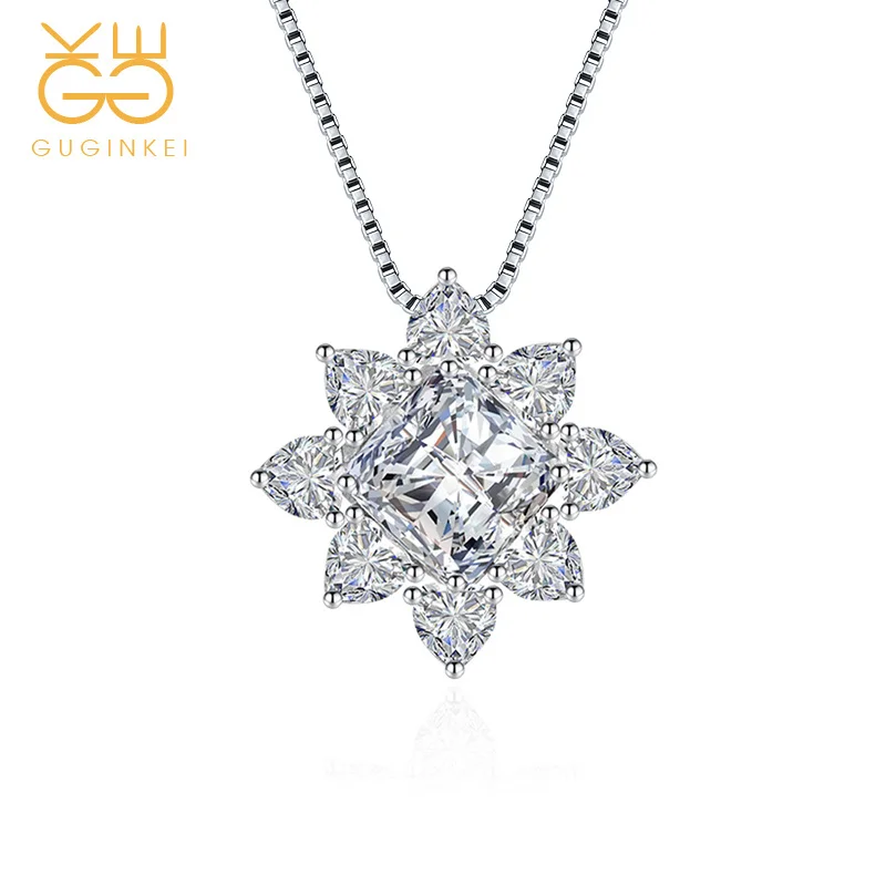 GUGINKEI Luxury Simple Sunflower Pink Yellow Green Zircon Pendant Necklaces Women Wedding 925 Sterling Silver Necklace Jewelry
GUGINKEI Luxury Simple Sunflower Pink Yellow Green Zircon Pendant Necklaces Women Wedding 925 Sterling Silver Necklace Jewelry