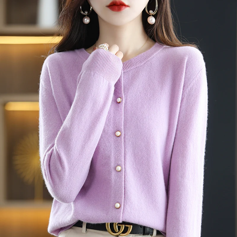 Trendy fashion 100% wool O-neck women's sweater 2022 new solid color cashmere knitted women's cardigan sweater full sleeves
Trendy fashion 100% wool O-neck women's sweater 2022 new solid color cashmere knitted women's cardigan sweater full sleeves
