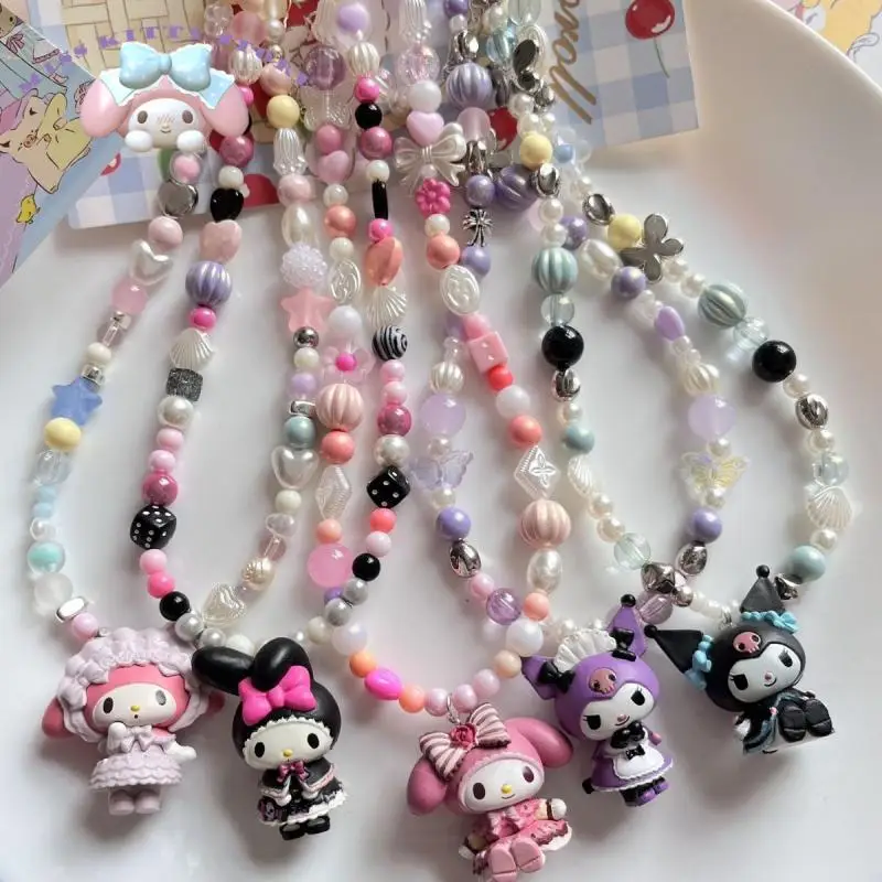 Sanrio Kuromi Mymelody Cartoon Bead Chain Girls' Accessories Anime Character Beaded Necklace New Rainbow Pendant Cute Necklace
Sanrio Kuromi Mymelody Cartoon Bead Chain Girls' Accessories Anime Character Beaded Necklace New Rainbow Pendant Cute Necklace