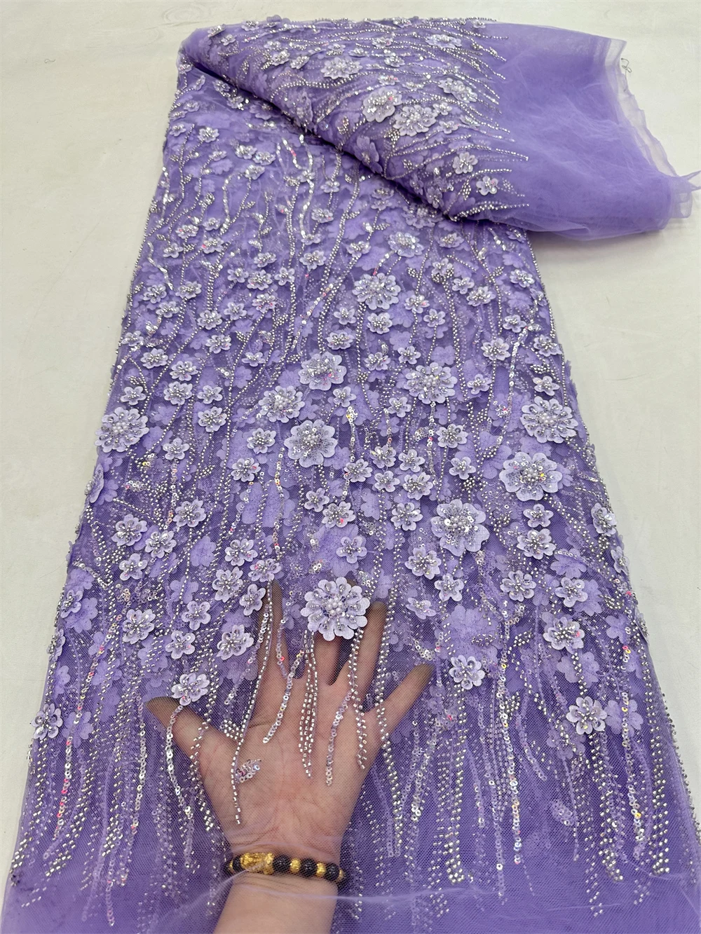 Purple Luxury Handmade Beads Nigerian Lace fabric 2023 African French Embroidery Lace Sequins For Party Women Dress
Purple Luxury Handmade Beads Nigerian Lace fabric 2023 African French Embroidery Lace Sequins For Party Women Dress