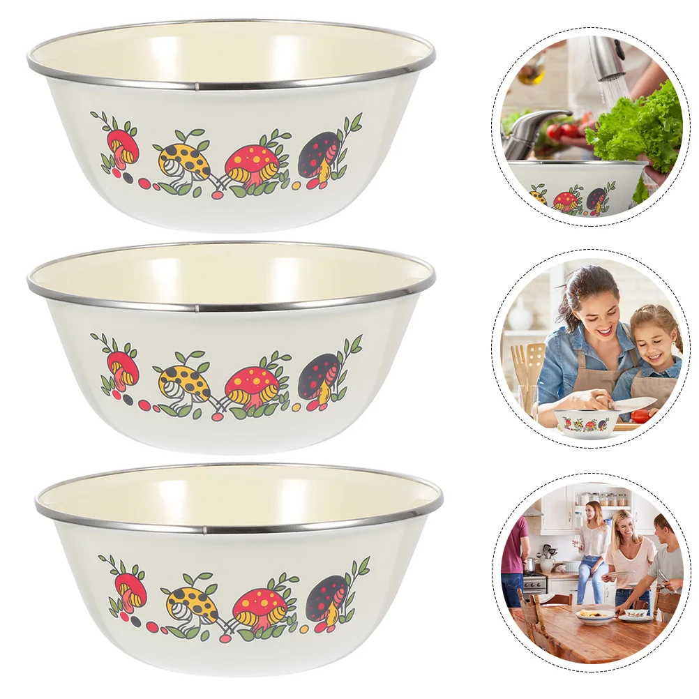 Bowl Enamel Basin Enamelware Salad Soup Fruit Tableware Plates Cooking Serving Pasta Mixing Decorative Holder Candy Dish Snack
Bowl Enamel Basin Enamelware Salad Soup Fruit Tableware Plates Cooking Serving Pasta Mixing Decorative Holder Candy Dish Snack