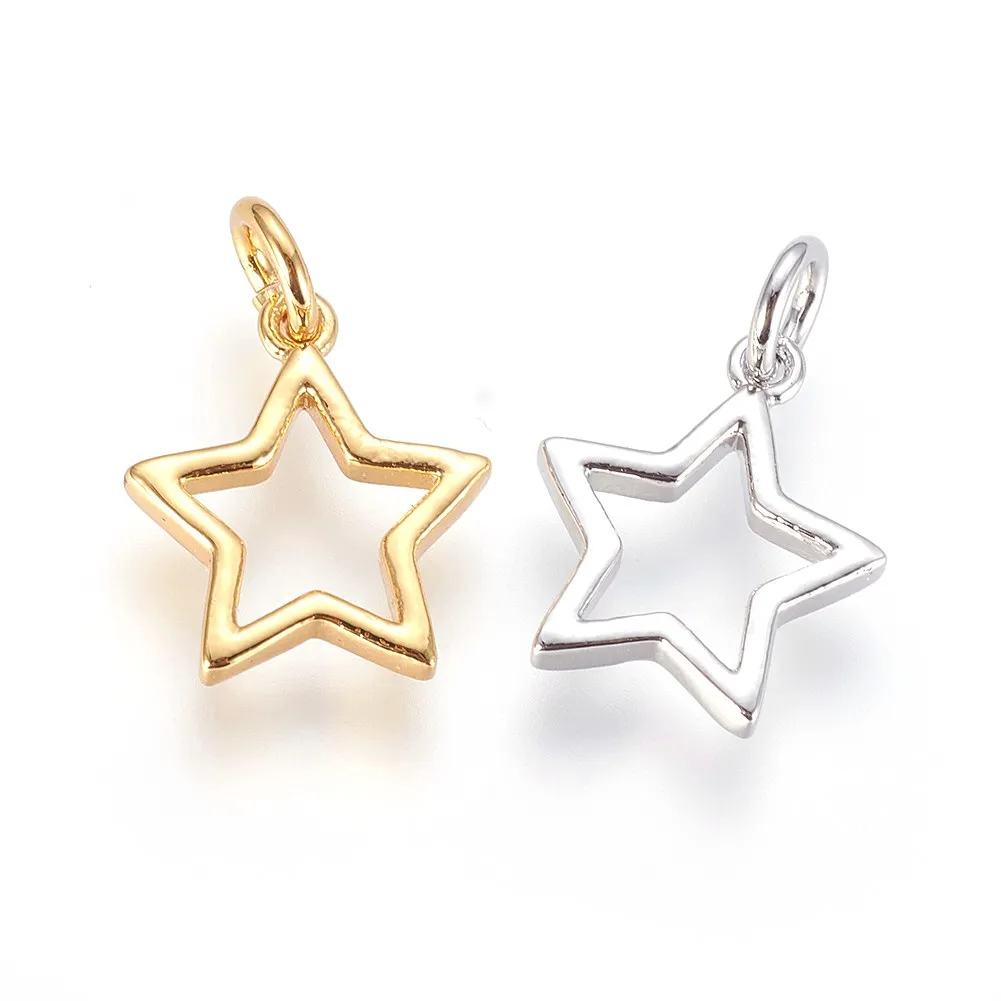 10 Pcs Star Brass Charms Necklaces Pendants Components for DIY Earrings Key Chain Jewelry Making Accessories with Jump Ring
10 Pcs Star Brass Charms Necklaces Pendants Components for DIY Earrings Key Chain Jewelry Making Accessories with Jump Ring