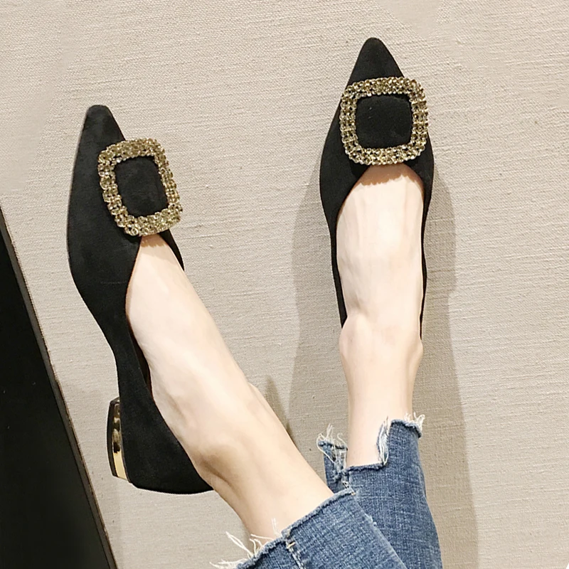 Glitter Buckle Decoration Flat Shoes Woman 2020 Spring/autumn Flock Single Flats Women Pointy Ballerina Shoes Slip on Loafers
Glitter Buckle Decoration Flat Shoes Woman 2020 Spring/autumn Flock Single Flats Women Pointy Ballerina Shoes Slip on Loafers
