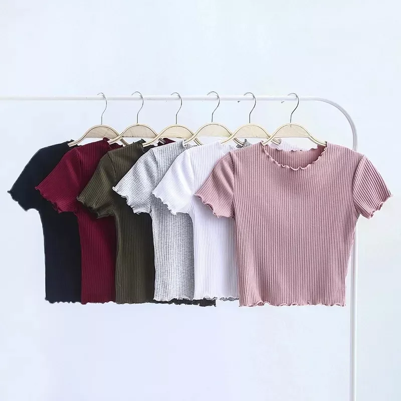 Wood ears O neck Short sleeve T-shirt 2021 New Woman Slim Fit t shirt tight tee Summer Retro Tops 6 colors
Wood ears O neck Short sleeve T-shirt 2021 New Woman Slim Fit t shirt tight tee Summer Retro Tops 6 colors