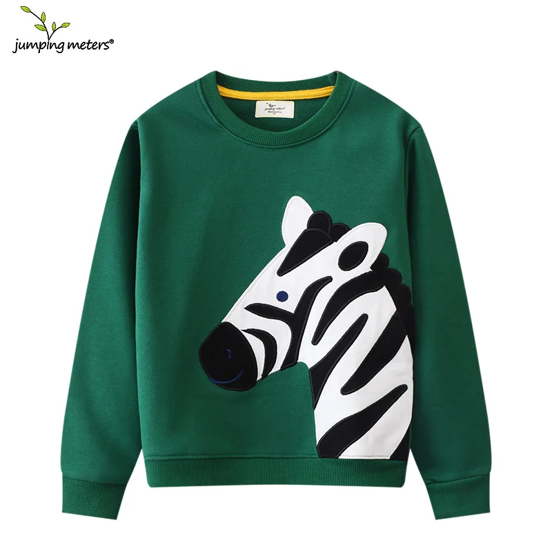 Jumping Meters 2-7T Children's Sweatshirts With Zeebra Embroidery Autumn Spring Boys Girls Clothing Long Sleeve Hooded Shirts
Jumping Meters 2-7T Children's Sweatshirts With Zeebra Embroidery Autumn Spring Boys Girls Clothing Long Sleeve Hooded Shirts