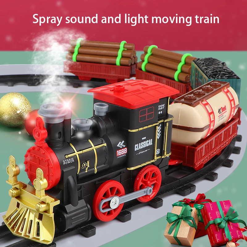 Children's Retro Steam Train Track Map Christmas Jigsaw Electroacoustic Lighting Spray Small Train Toy Gift Splicing
Children's Retro Steam Train Track Map Christmas Jigsaw Electroacoustic Lighting Spray Small Train Toy Gift Splicing