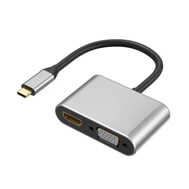 Адаптер VGA, совместимый с Type C и HDMI, конвертер Usb C, аудиокабина для MacBook 12 дюймов, MacBook Pro, Chromebook, Dell, HPe
Адаптер VGA, совместимый с Type C и HDMI, конвертер Usb C, аудиокабина для MacBook 12 дюймов, MacBook Pro, Chromebook, Dell, HPe