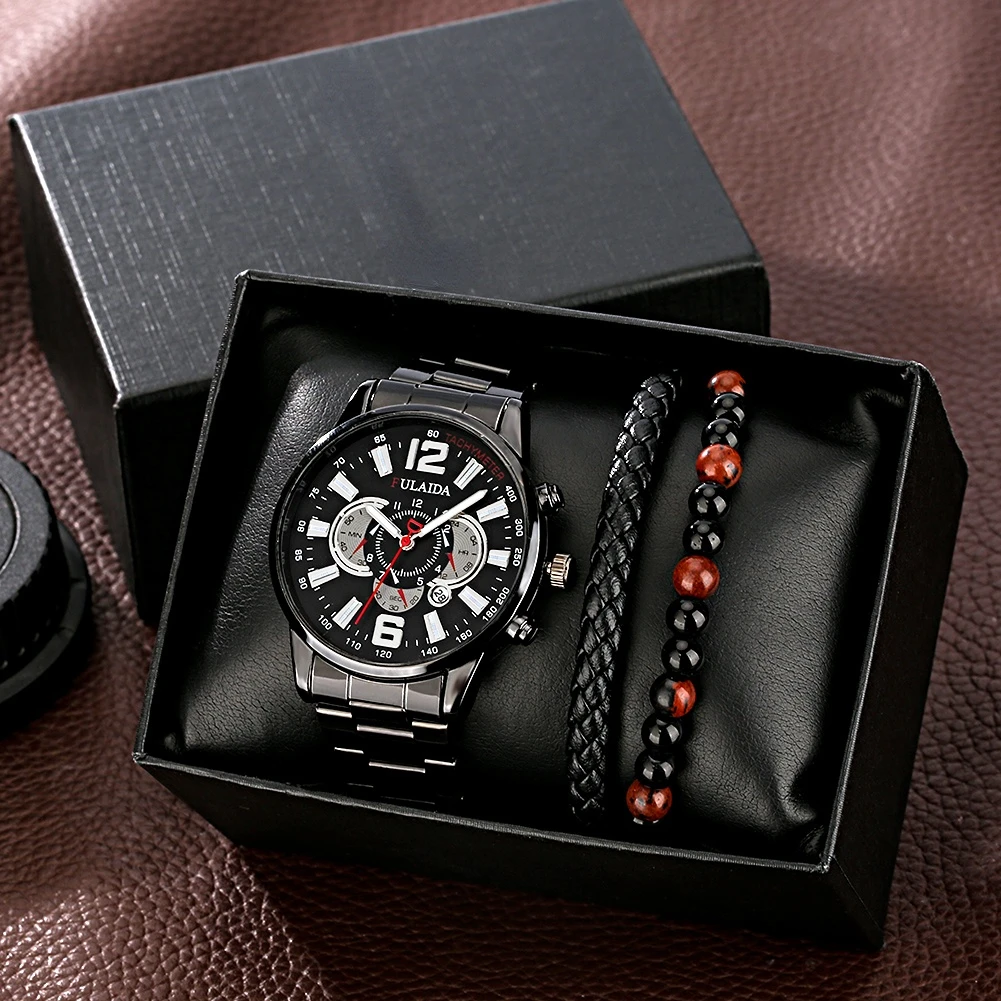 Unique Creative Gifts for Men Exquisite Watch Bracelet Set Box for Boyfriend Quartz Date Wristwatch Christmas Gift to Father
Unique Creative Gifts for Men Exquisite Watch Bracelet Set Box for Boyfriend Quartz Date Wristwatch Christmas Gift to Father