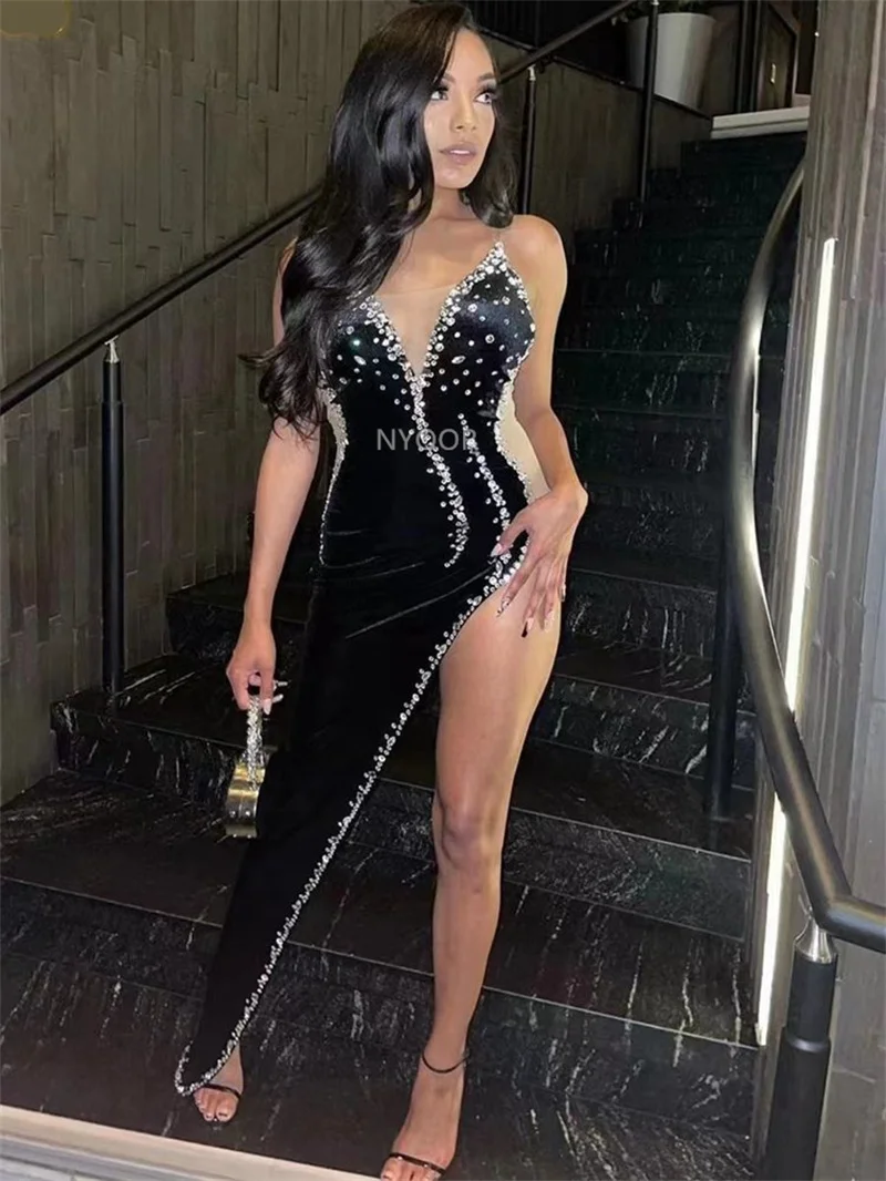 Women Shining Rhinestone Long Dresses Evening Birthday Lady Dresses Singer Dance Club Costume Stage Wear
Women Shining Rhinestone Long Dresses Evening Birthday Lady Dresses Singer Dance Club Costume Stage Wear
