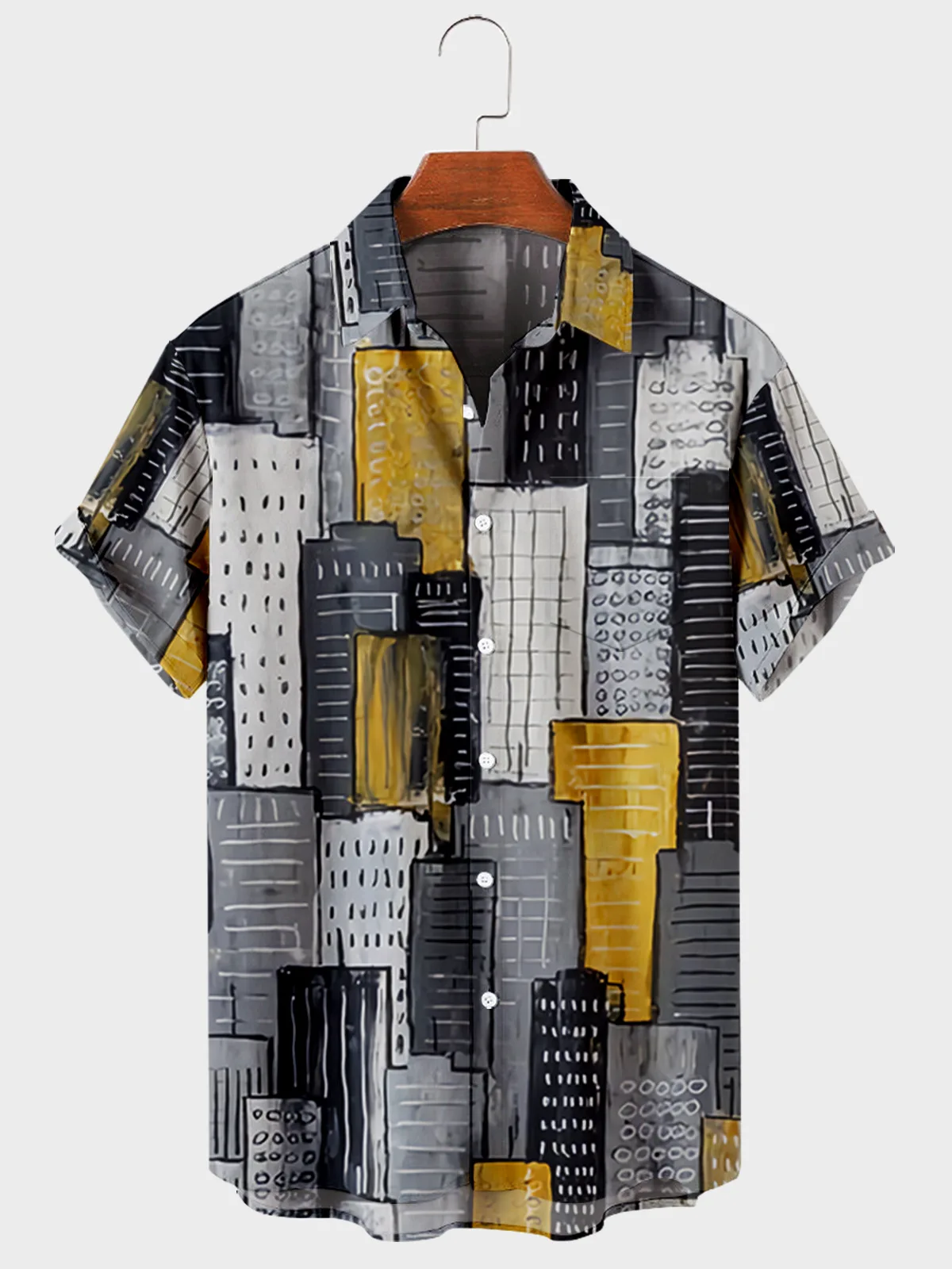 2021 Men's Casual Trend Harajuku Spring/Summer Plaid Shirt Short Sleeve Chest Pocket Design Fashion Print Button 027
2021 Men's Casual Trend Harajuku Spring/Summer Plaid Shirt Short Sleeve Chest Pocket Design Fashion Print Button 027