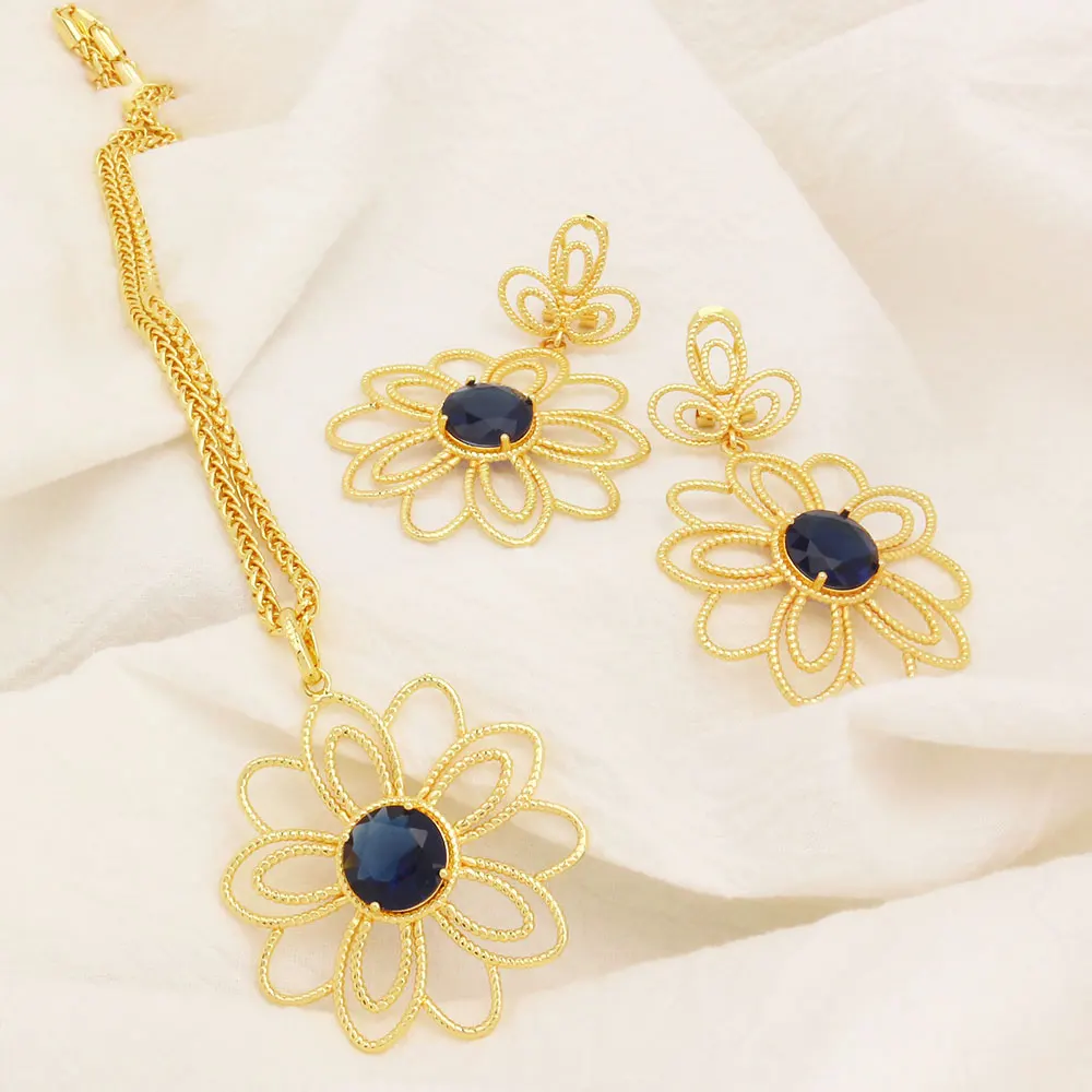 SUNNESA Blue Zircon Luxury African Jewelry Sets for Women Wedding Big Rhinestone Necklace Drop Earrings Dubai Jewellery
SUNNESA Blue Zircon Luxury African Jewelry Sets for Women Wedding Big Rhinestone Necklace Drop Earrings Dubai Jewellery